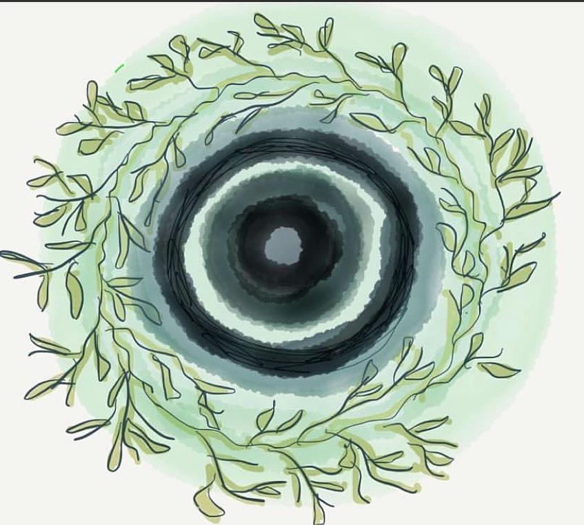 Green Leafy Mandala Digital Art by Annette Hadley
