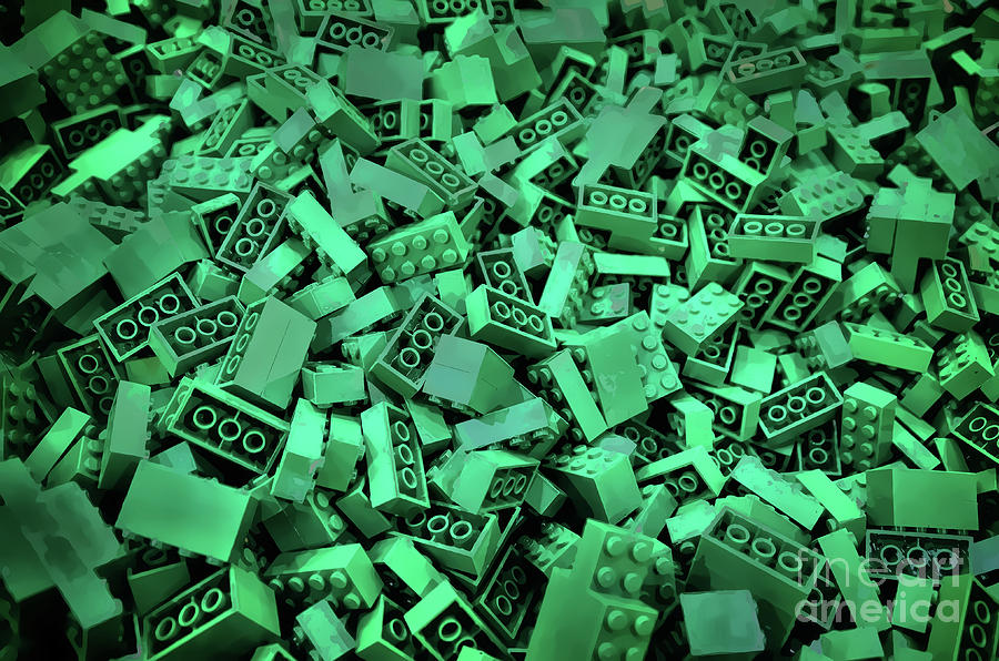 Green Lego Abstract Photograph by Norma Warden