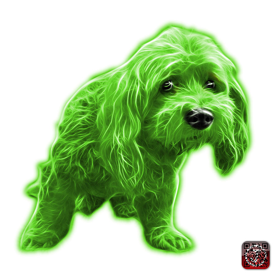 Green Lhasa Apso Pop Art - 5331 - wb Painting by James Ahn