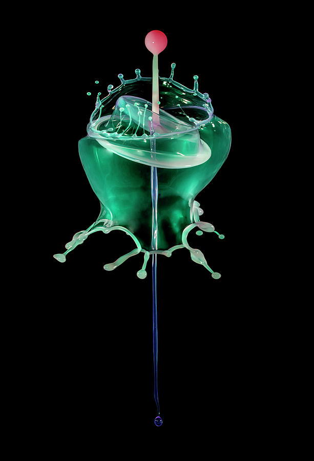Green liquid scuplture Photograph by Jaroslaw Blaminsky