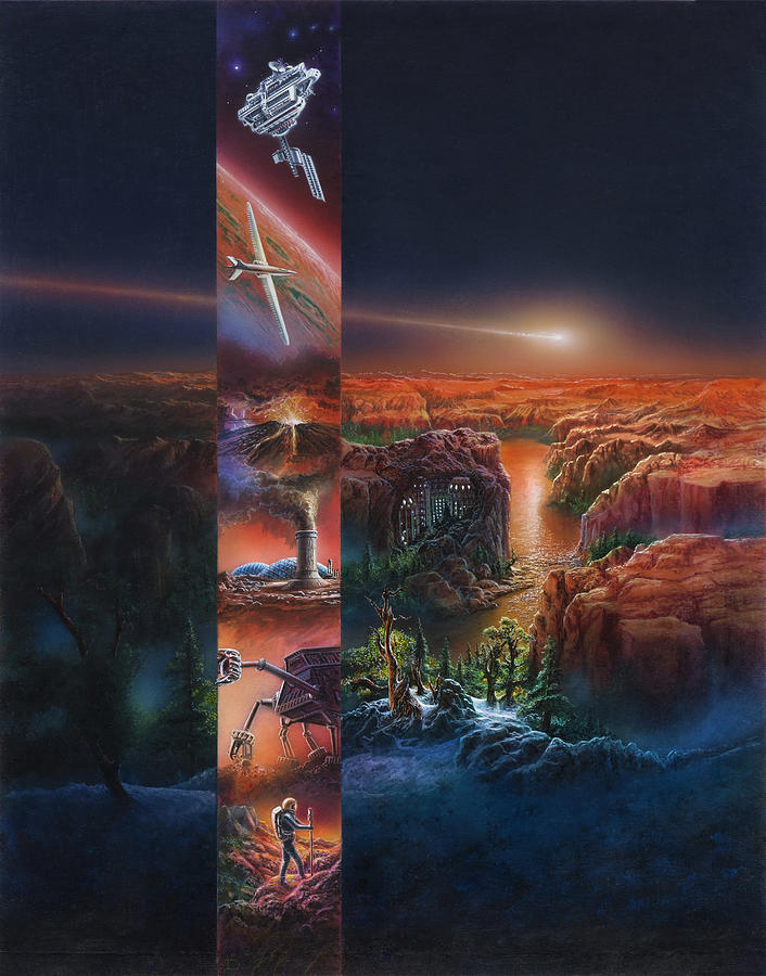 Science Fiction Painting - Green Mars Cover Painting by Don Dixon