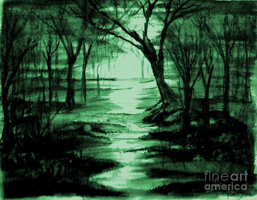 Green Mist Painting by Reed Novotny