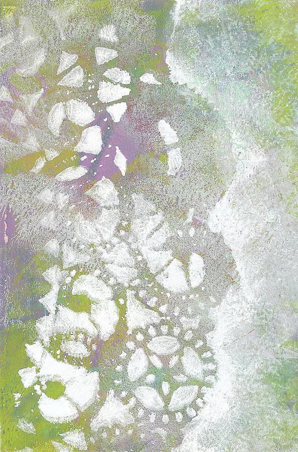 Green Monoprint 1 Painting by Cynthia Westbrook