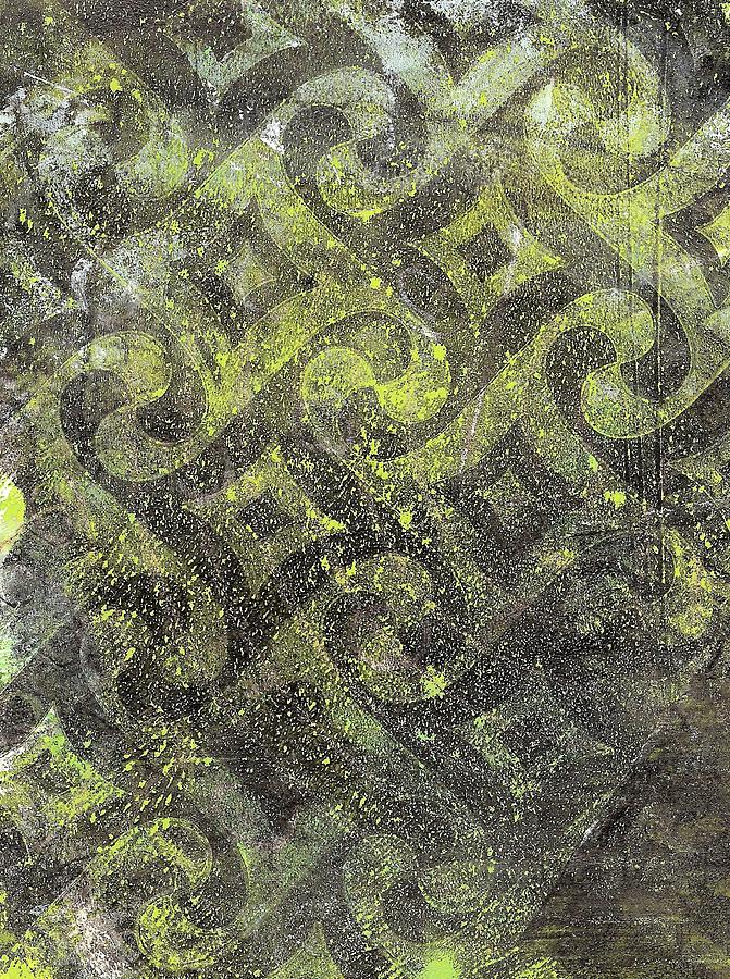 Green Monoprint 2 Painting by Cynthia Westbrook