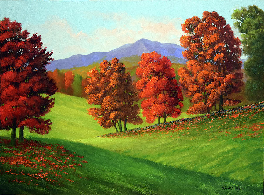 Green Mountain Autumn Painting by Frank Wilson