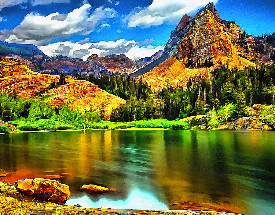mountain landscape art