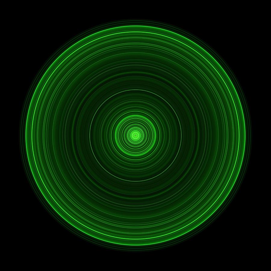 Green Neon 2  Digital Art by Philip Openshaw