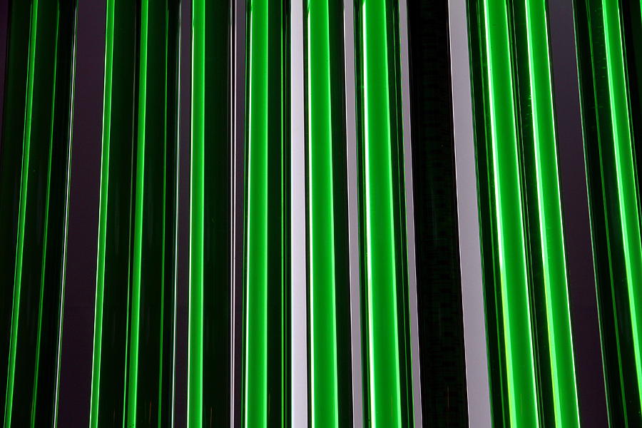 Green Neon Bars Photograph by Valentino Visentini
