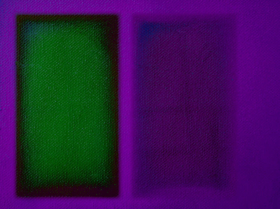 Green on Magenta Painting by Charles Stuart