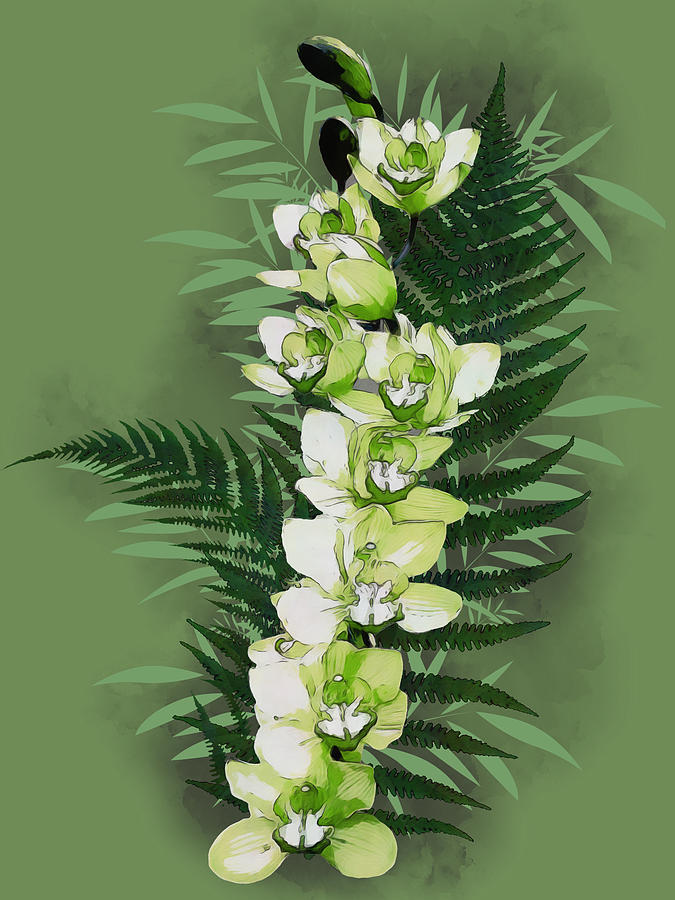 Green Orchid by Mariella Wassing Green Orchid by Mariella Wassing