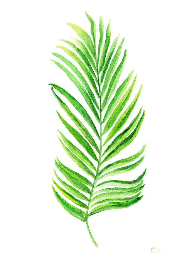 Green palm leaf print Painting by Green Palace - Fine Art America