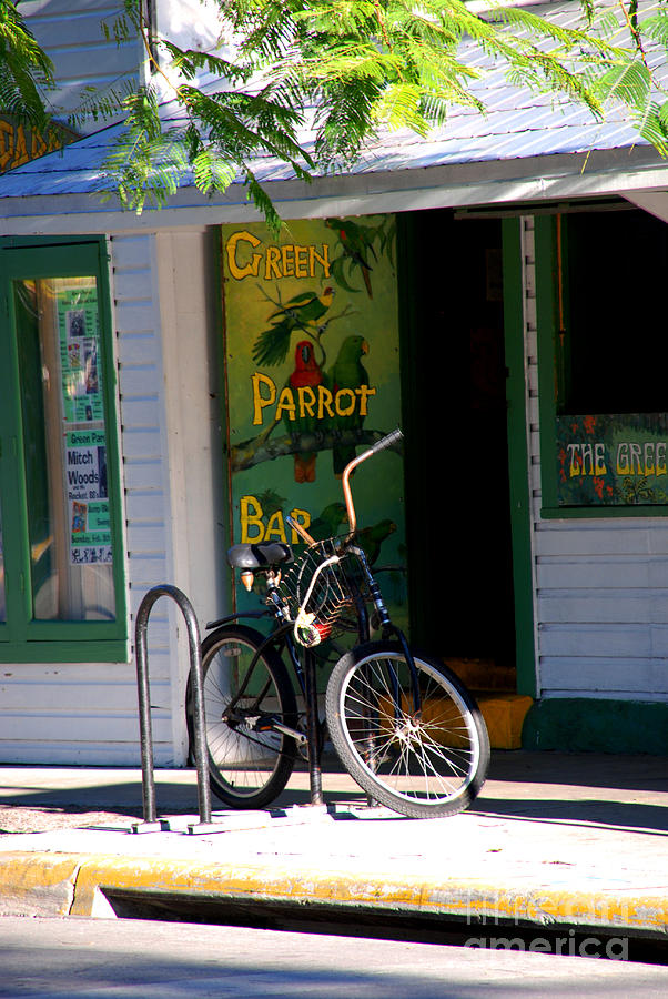 Transportation Photograph - Green Parrot Bar Key West by Susanne Van Hulst