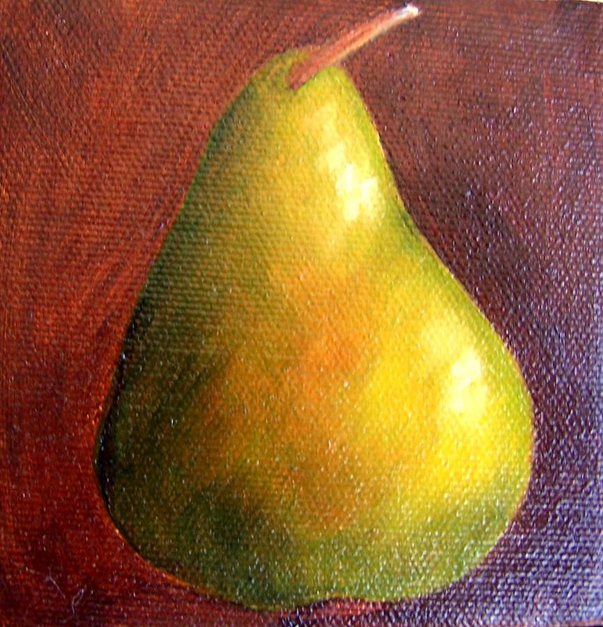 Green Pear 9 Painting by Susan Dehlinger