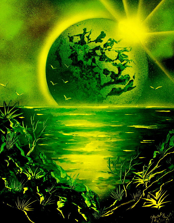 Green Planet 4669 E Painting by Greg Moores