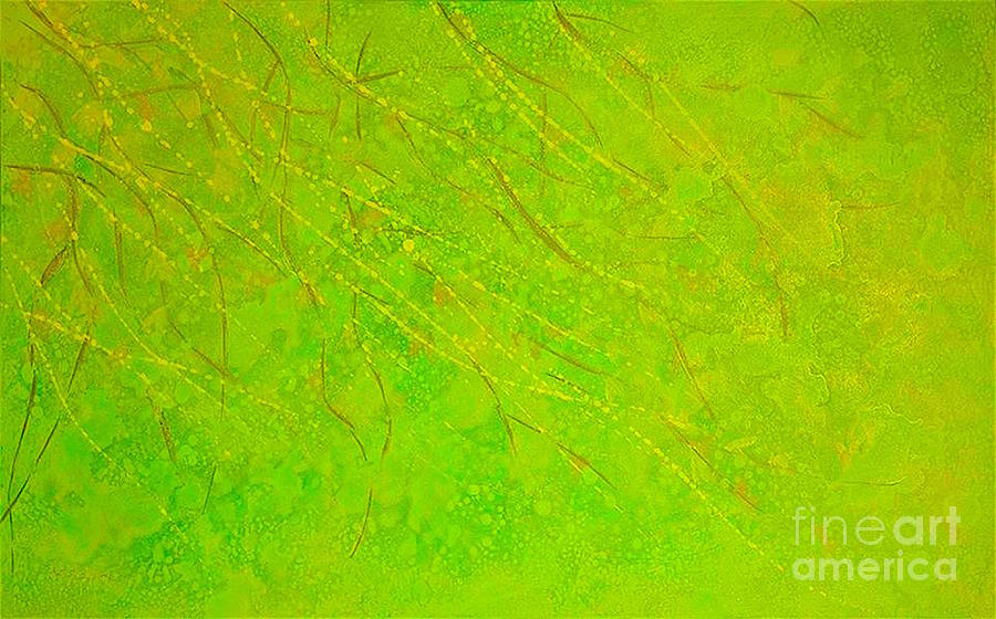 Green rain  Painting by Wonju Hulse