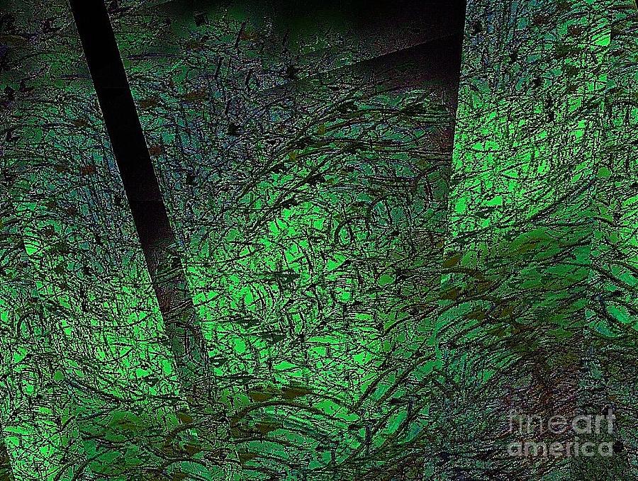 Green Reflection Digital Art by Cooky Goldblatt