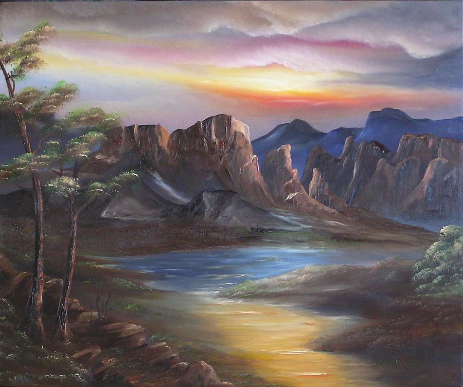Green River Painting by John Johnson