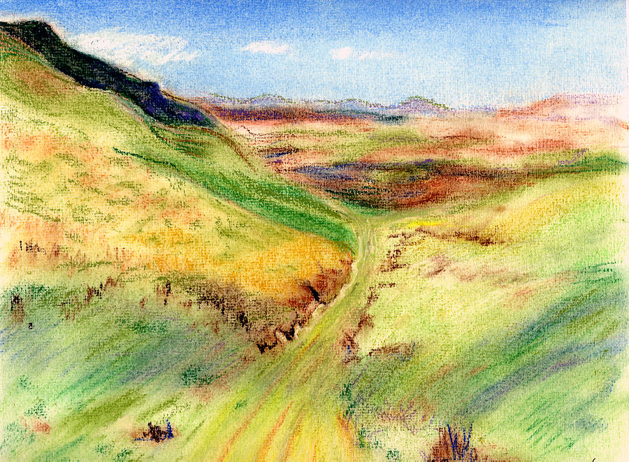 Green Road Painting by Kathleen Barnes