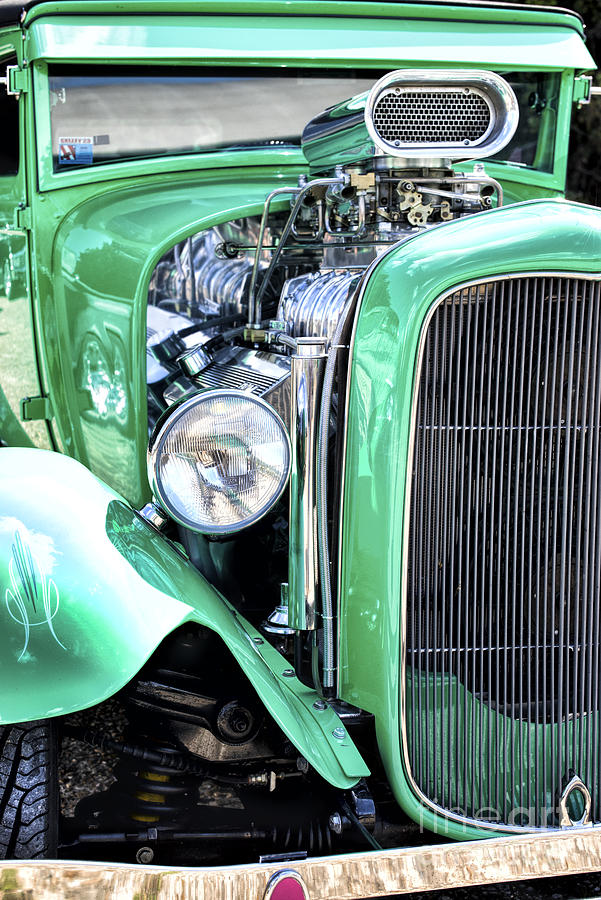 Car Photograph - Green Rod by Tim Gainey