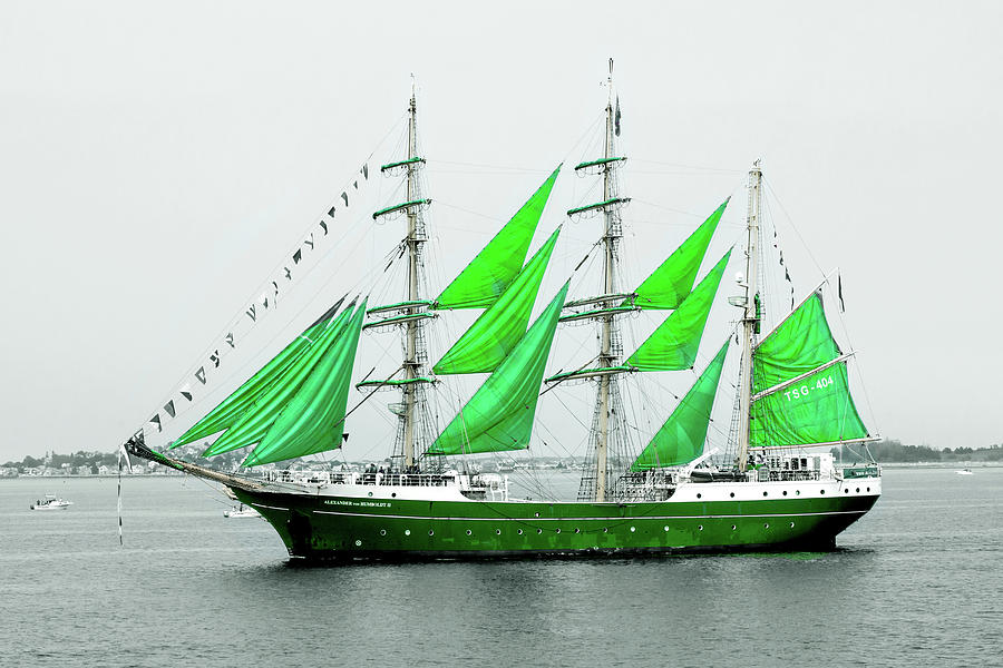 Green Sails Photograph by Greg Fortier