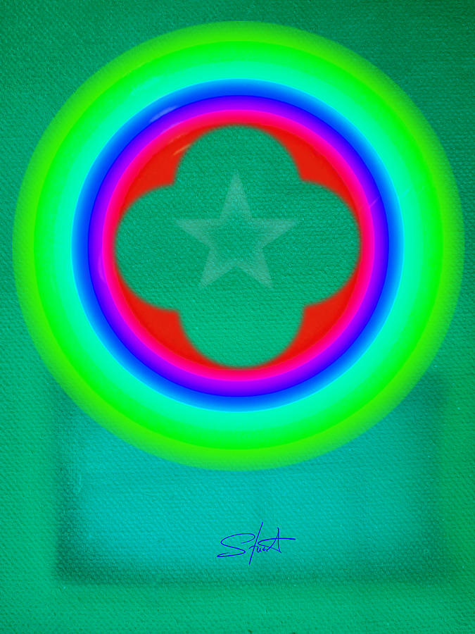 Abstract Painting - Green See by Charles Stuart