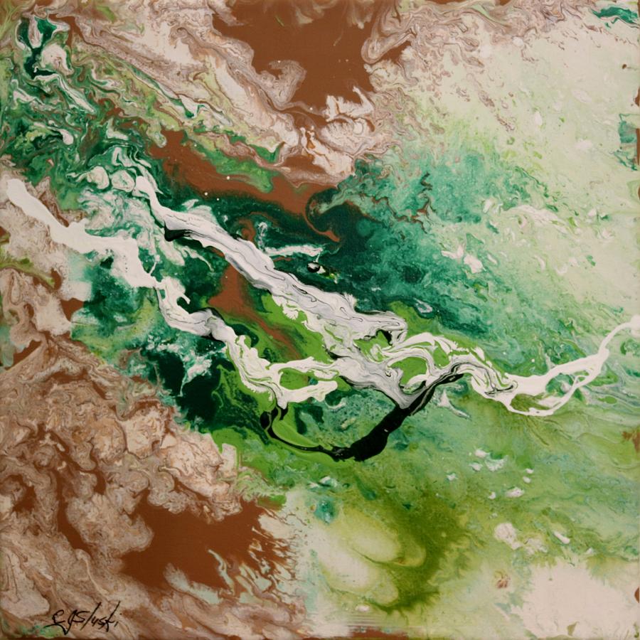 Green Series No. 2 Painting by Carole Sluski - Pixels