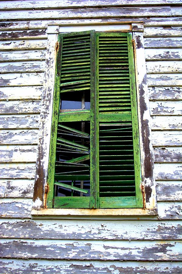 Green Shutters Photograph by Kathy Barney
