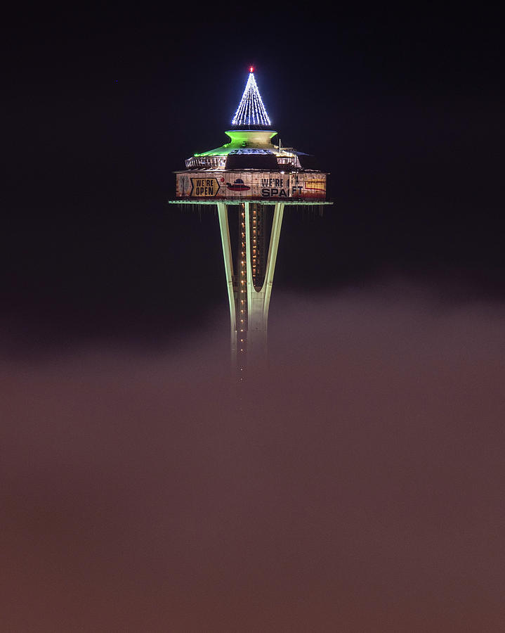 Green Space Needle Above The Fog Photograph by Matt McDonald