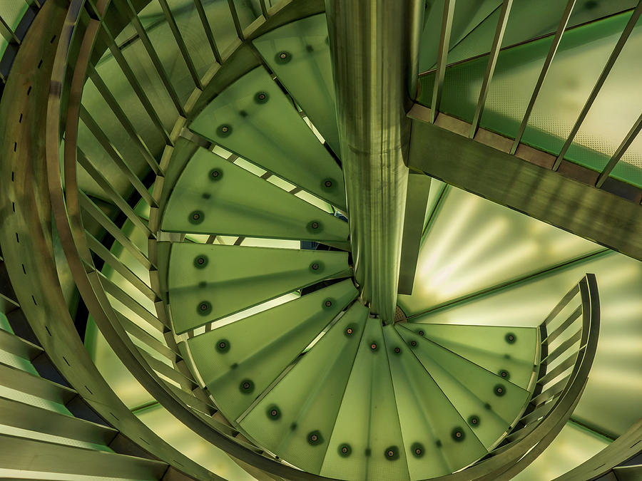 Green Staircase Photograph by Mark Llewellyn