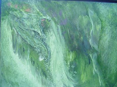 Green Painting by  Alexandra Stanislava Pokorna
