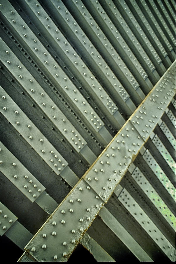 Green steel and rivets two Photograph by Gary Warnimont