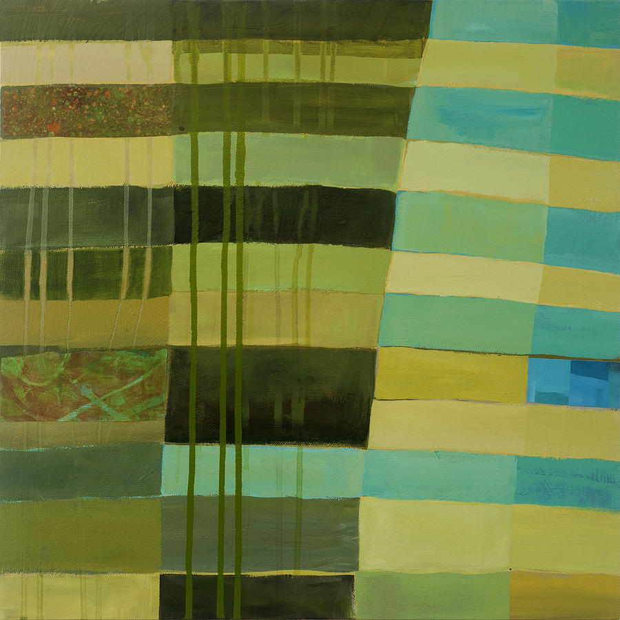 Green Stripes 1 Painting by Jane Davies