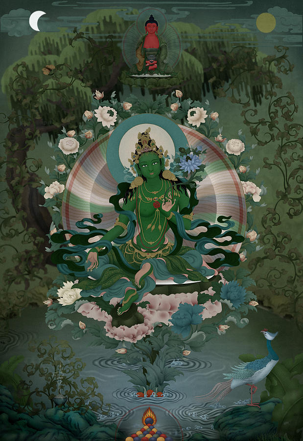 Green Tara Digital Art by Ben Christian - Pixels