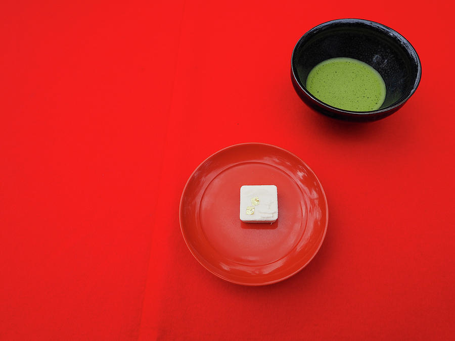Tea Photograph - Green tea and snack by David Alexander Arnavat