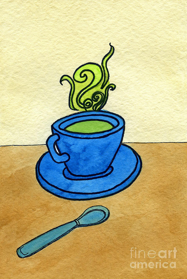 Green Tea Painting by Norma Appleton