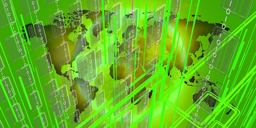 Green tech worldmap Digital Art by Alberto RuiZ - Fine Art America