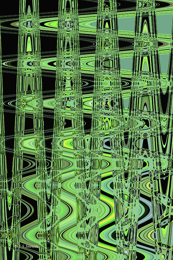 Green Thing Abstract Digital Art by Tom Janca
