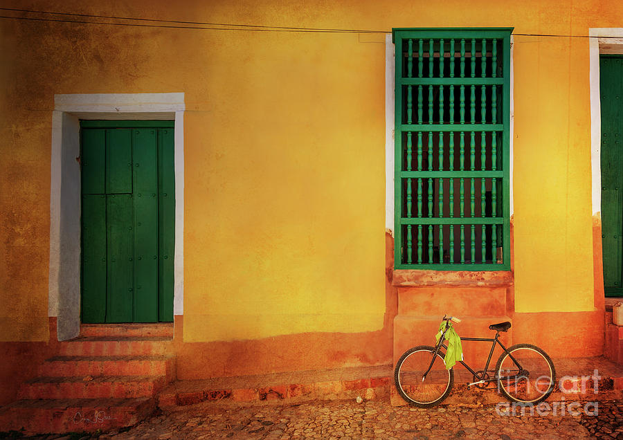 Green Towel Bicycle Photograph by Craig J Satterlee