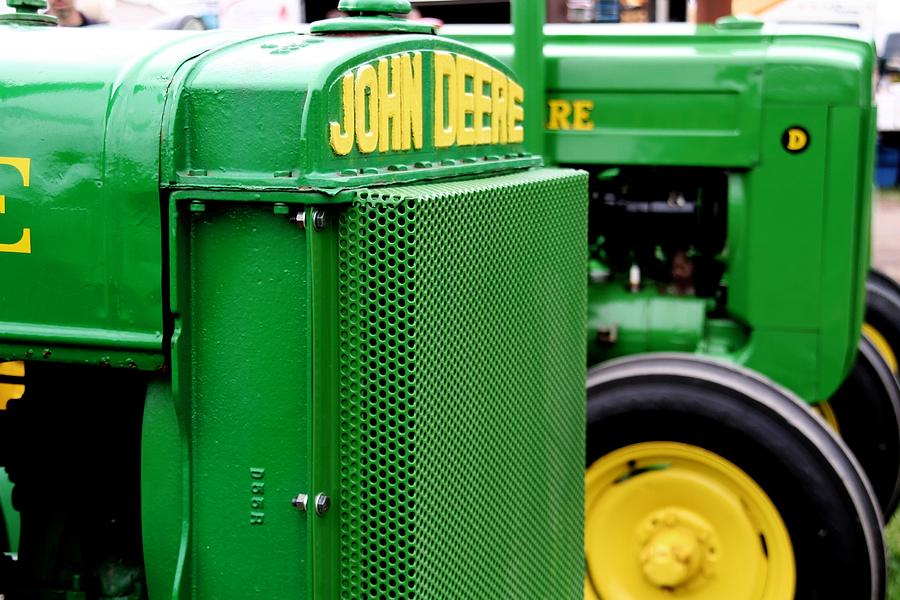 Transportation Photograph - Green Tractors by Heather Allen