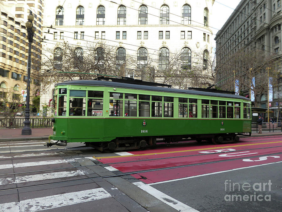 Green Trolley Photograph by Steven Spak
