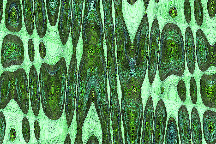 Green Two Abstract Digital Art by Tom Janca