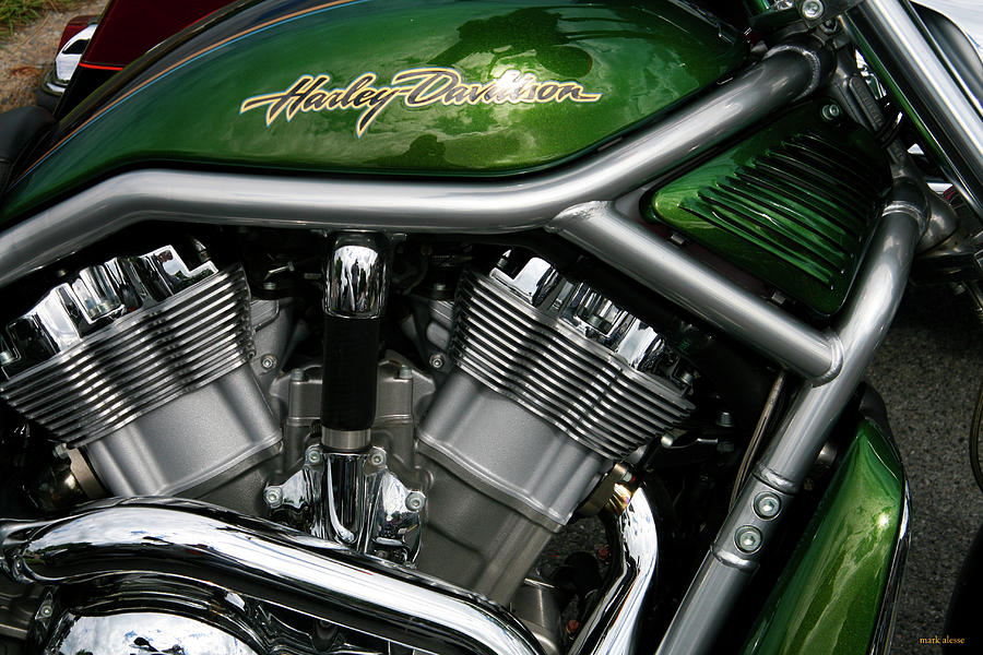 Green V-Rod Photograph by Mark Alesse