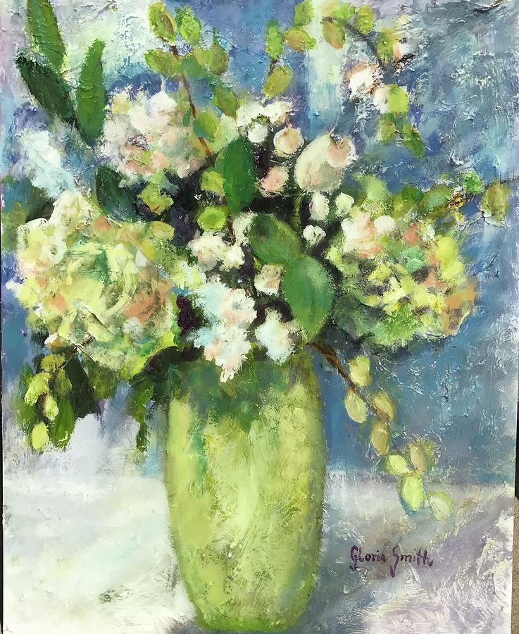 Green Vase Painting by Gloria Smith - Fine Art America