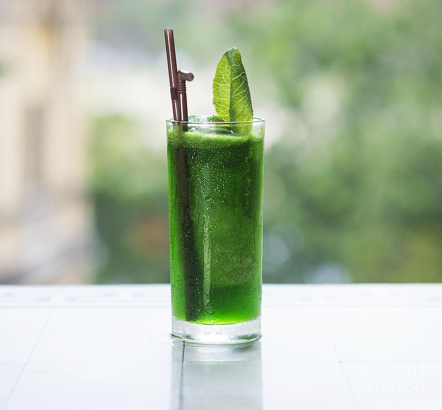Green Vegetable Detox Juice Photograph by JM Travel Photography