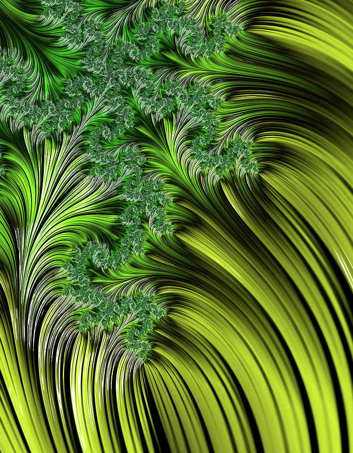 Green Vegetation Abstract Digital Art