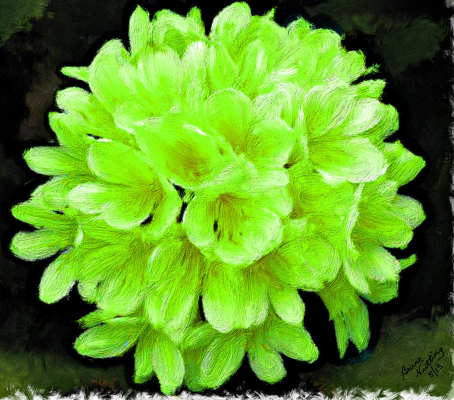 Green Viburnum Painting by Bruce Nutting