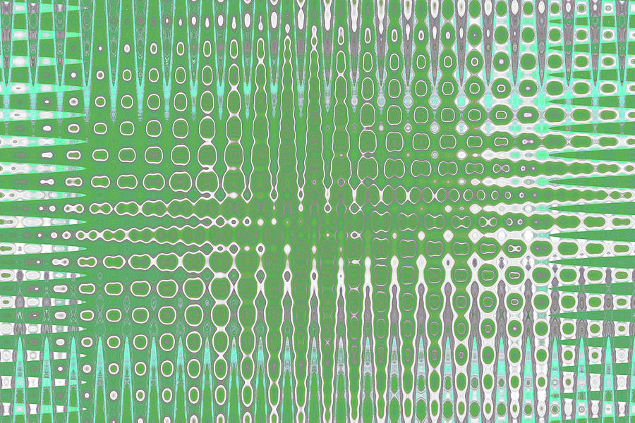 Green Wave Abstract Digital Art by Tom Janca