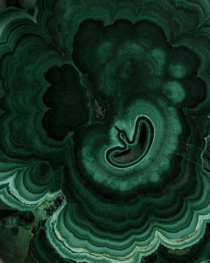 Green waves of malachite Photograph by Jaroslaw Blaminsky