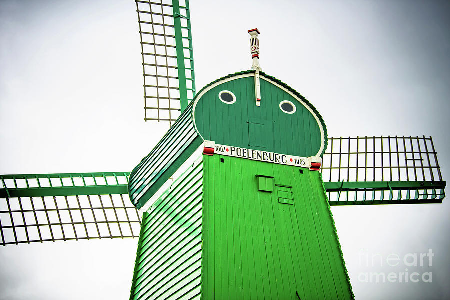 Green Windmill Photograph by Anna Serebryanik