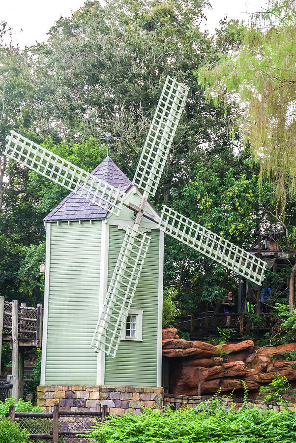 Green Windmill Photograph by Pamela Williams
